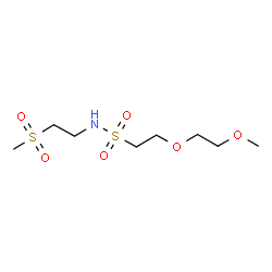 ChemSpider 2D Image | 2-(2-Methoxyethoxy)-N-[2-(methylsulfonyl)ethyl]ethanesulfonamide | C8H19NO6S2