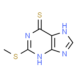 ChemSpider 2D Image | 2-(Methylsulfanyl)-3,7-dihydro-6H-purine-6-thione | C6H6N4S2