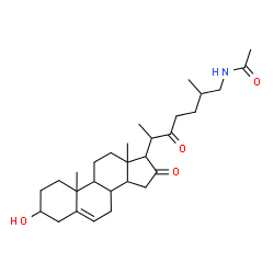 ChemSpider 2D Image | N-(3-Hydroxy-16,22-dioxocholest-5-en-27-yl)acetamide | C29H45NO4