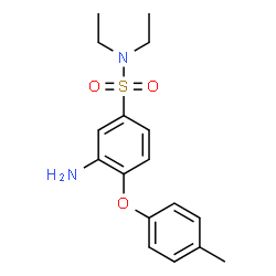 ChemSpider 2D Image | 3-Amino-N,N-diethyl-4-p-tolyloxy-benzenesulfonamide | C17H22N2O3S