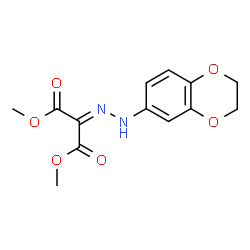 ChemSpider 2D Image | Dimethyl (2,3-dihydro-1,4-benzodioxin-6-ylhydrazono)malonate | C13H14N2O6