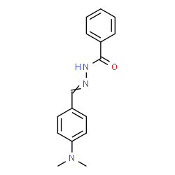 ChemSpider 2D Image | N'-[4-(Dimethylamino)benzylidene]benzohydrazide | C16H17N3O