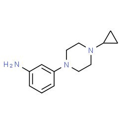 ChemSpider 2D Image | 3-(4-Cyclopropyl-1-piperazinyl)aniline | C13H19N3
