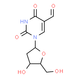 ChemSpider 2D Image | 1-(2-Deoxypentofuranosyl)-2,4-dioxo-1,2,3,4-tetrahydro-5-pyrimidinecarbaldehyde | C10H12N2O6