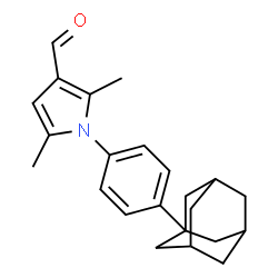 ChemSpider 2D Image | 1-[4-(Adamantan-1-yl)phenyl]-2,5-dimethyl-1H-pyrrole-3-carbaldehyde | C23H27NO