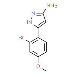 ChemSpider 2D Image | 5-(2-Bromo-4-methoxyphenyl)-1H-pyrazol-3-amine | C10H10BrN3O