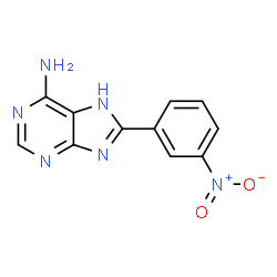 ChemSpider 2D Image | 8-(3-Nitrophenyl)-7H-purin-6-amine | C11H8N6O2