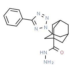 ChemSpider 2D Image | 3-(5-Phenyl-2H-tetrazol-2-yl)-1-adamantanecarbohydrazide | C18H22N6O