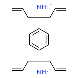 ChemSpider 2D Image | 4,4'-(1,4-Phenylene)bis(1,6-heptadien-4-aminium) | C20H30N2