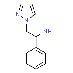ChemSpider 2D Image | 1-Phenyl-2-(1H-pyrazol-1-yl)ethanaminium | C11H14N3