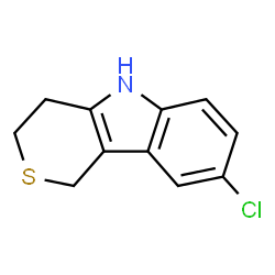 ChemSpider 2D Image | 8-Chloro-1,3,4,5-tetrahydrothiopyrano[4,3-b]indole | C11H10ClNS