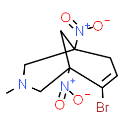 ChemSpider 2D Image | 6-Bromo-3-methyl-1,5-dinitro-3-azabicyclo[3.3.1]non-6-ene | C9H12BrN3O4