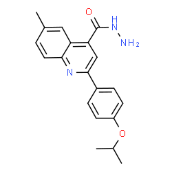 ChemSpider 2D Image | 2-(4-Isopropoxyphenyl)-6-methyl-4-quinolinecarbohydrazide | C20H21N3O2