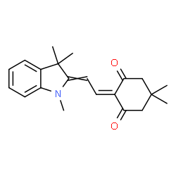 ChemSpider 2D Image | 5,5-Dimethyl-2-[2-(1,3,3-trimethyl-1,3-dihydro-2H-indol-2-ylidene)ethylidene]-1,3-cyclohexanedione | C21H25NO2