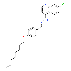 ChemSpider 2D Image | 7-Chloro-4-{2-[4-(octyloxy)benzylidene]hydrazino}quinoline | C24H28ClN3O