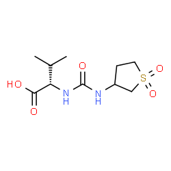 ChemSpider 2D Image | N-[(1,1-Dioxidotetrahydro-3-thiophenyl)carbamoyl]-L-valine | C10H18N2O5S