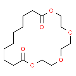 ChemSpider 2D Image | 1,4,7,10-Tetraoxacycloicosane-11,20-dione | C16H28O6