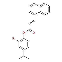 ChemSpider 2D Image | 2-Bromo-4-isopropylphenyl 3-(1-naphthyl)acrylate | C22H19BrO2