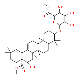 ChemSpider 2D Image | 16-Hydroxy-28-methoxy-28-oxoolean-12-en-3-yl methyl hexopyranosiduronate | C38H60O10
