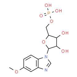 ChemSpider 2D Image | 5-Methoxy-1-(5-O-phosphonopentofuranosyl)-1H-benzimidazole | C13H17N2O8P