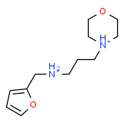 ChemSpider 2D Image | 4-{3-[(2-Furylmethyl)ammonio]propyl}morpholin-4-ium | C12H22N2O2