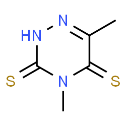ChemSpider 2D Image | 4,6-Dimethyl-1,2,4-triazine-3,5(2H,4H)-dithione | C5H7N3S2
