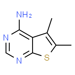 ChemSpider 2D Image | 5,6-Dimethylthieno[2,3-d]pyrimidin-4-amine | C8H9N3S