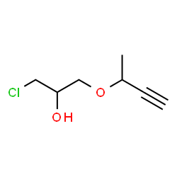 ChemSpider 2D Image | 1-(3-Butyn-2-yloxy)-3-chloro-2-propanol | C7H11ClO2