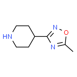 ChemSpider 2D Image | 4-(5-Methyl-1,2,4-oxadiazol-3-yl)piperidine | C8H13N3O