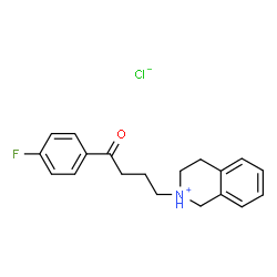 ChemSpider 2D Image | 2-[4-(4-Fluorophenyl)-4-oxobutyl]-1,2,3,4-tetrahydroisoquinolinium chloride | C19H21ClFNO