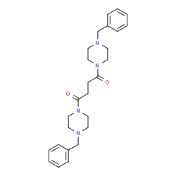 ChemSpider 2D Image | 1,4-Bis(4-benzyl-1-piperazinyl)-1,4-butanedione | C26H34N4O2