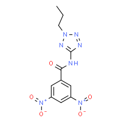 ChemSpider 2D Image | 3,5-Dinitro-N-(2-propyl-2H-tetrazol-5-yl)benzamide | C11H11N7O5