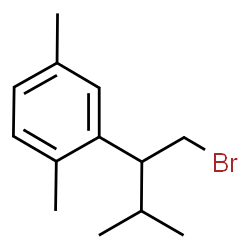 ChemSpider 2D Image | 2-(1-Bromo-3-methyl-2-butanyl)-1,4-dimethylbenzene | C13H19Br