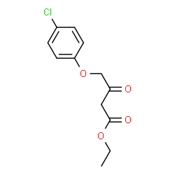 ChemSpider 2D Image | Ethyl 4-(4-chlorophenoxy)-3-oxobutanoate | C12H13ClO4