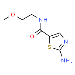 ChemSpider 2D Image | 2-Amino-N-(2-methoxyethyl)thiazole-5-carboxamide | C7H11N3O2S
