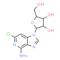 ChemSpider 2D Image | 6-Chloro-1-pentofuranosyl-1H-imidazo[4,5-c]pyridin-4-amine | C11H13ClN4O4