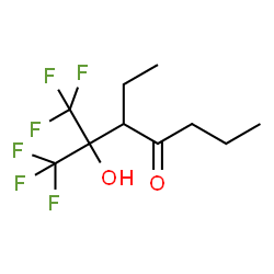 ChemSpider 2D Image | 3-Ethyl-1,1,1-trifluoro-2-hydroxy-2-(trifluoromethyl)-4-heptanone | C10H14F6O2