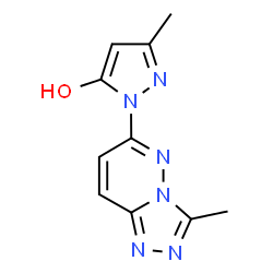 ChemSpider 2D Image | 3-Methyl-1-(3-methyl[1,2,4]triazolo[4,3-b]pyridazin-6-yl)-1H-pyrazol-5-ol | C10H10N6O