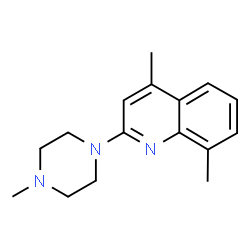 ChemSpider 2D Image | 4,8-Dimethyl-2-(4-methyl-1-piperazinyl)quinoline | C16H21N3
