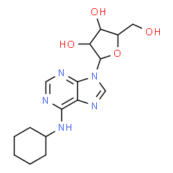 ChemSpider 2D Image | N-Cyclohexyl-9-pentofuranosyl-9H-purin-6-amine | C16H23N5O4