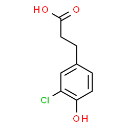 ChemSpider 2D Image | 3-(3-Chloro-4-hydroxyphenyl)propanoic acid | C9H9ClO3