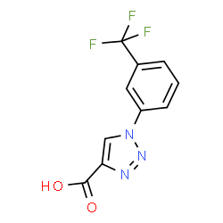 ChemSpider 2D Image | 1-[3-(Trifluoromethyl)phenyl]-1H-1,2,3-triazole-4-carboxylic acid | C10H6F3N3O2