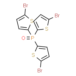ChemSpider 2D Image | Tris(2-bromo-5-thienyl)phosphine oxide | C12H6Br3OPS3