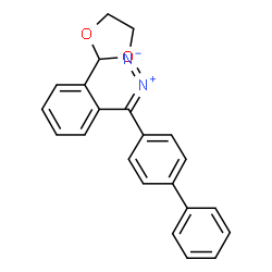 ChemSpider 2D Image | 2-{2-[4-Biphenylyl(diazo)methyl]phenyl}-1,3-dioxolane | C22H18N2O2