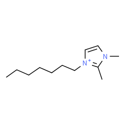 ChemSpider 2D Image | heptyl-2,3-dimethylimidazolium | C12H23N2