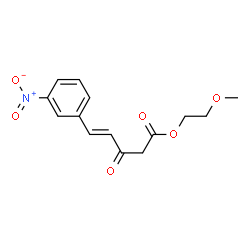 ChemSpider 2D Image | 2-Methoxyethyl (4E)-5-(3-nitrophenyl)-3-oxo-4-pentenoate | C14H15NO6