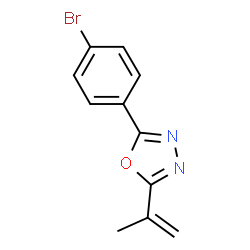 ChemSpider 2D Image | 2-(4-Bromophenyl)-5-isopropenyl-1,3,4-oxadiazole | C11H9BrN2O