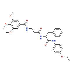 ChemSpider 2D Image | N-(3,4,5-Trimethoxybenzoyl)-beta-alanyl-N-(4-ethoxyphenyl)phenylalaninamide | C30H35N3O7