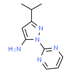 ChemSpider 2D Image | 3-Isopropyl-1-(2-pyrimidinyl)-1H-pyrazol-5-amine | C10H13N5