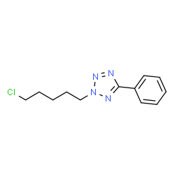 ChemSpider 2D Image | 2-(5-Chloropentyl)-5-phenyl-2H-tetrazole | C12H15ClN4